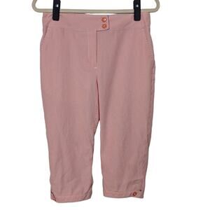 EP Pro Womens Orange & White Stripe Golf Cropped Pants Size 4